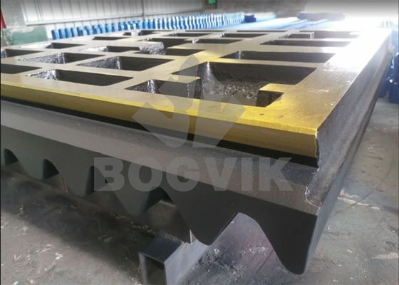 Placa de mandíbula fixa de alto manganês C150 Jaw Liner MM0578984 com dentes de pedreira